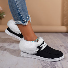 Women's Non slip Thickened Snow Shoes Winter Plus Velvet Outdoor Shoes