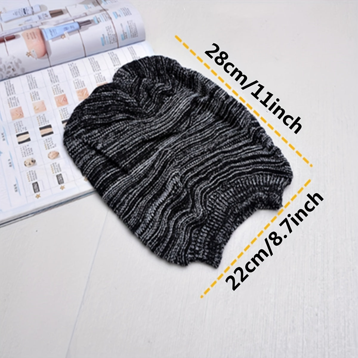 Striped Knitted Elastic Beanie Soft Loose Skull Cap Head Scarf Turban Chemo Hats