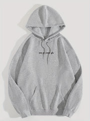 Women's Sports Hoodie with Slogan Print