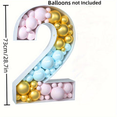 Number Mosaic Balloon Frame 0-9 Birthday Wedding Anniversary Decor