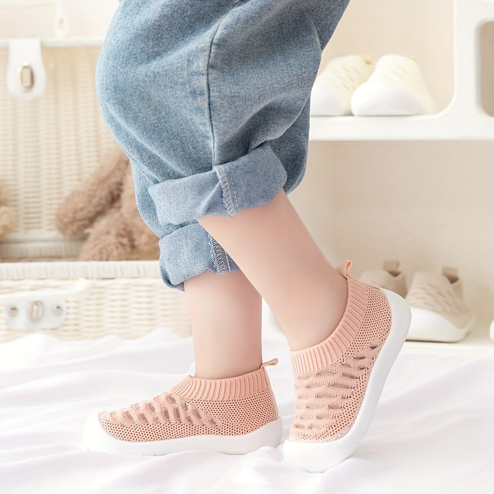 Breathable Woven Sneakers for Baby Boys Lightweight Slip On Shoes