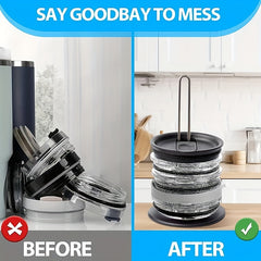 Glass Cover Storage Rack Vertical Storage for 10 Covers