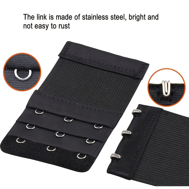 3pcs Bra Extension Buckle Set Comfortable Strap Extenders Women's Accessories
