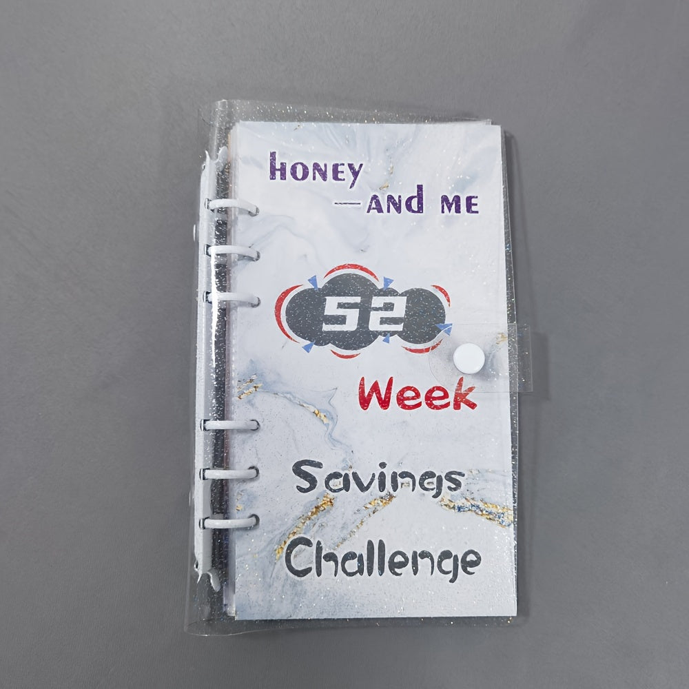 52 Weeks Couple Challenge Savings Handbook Cash Envelope Binder Book