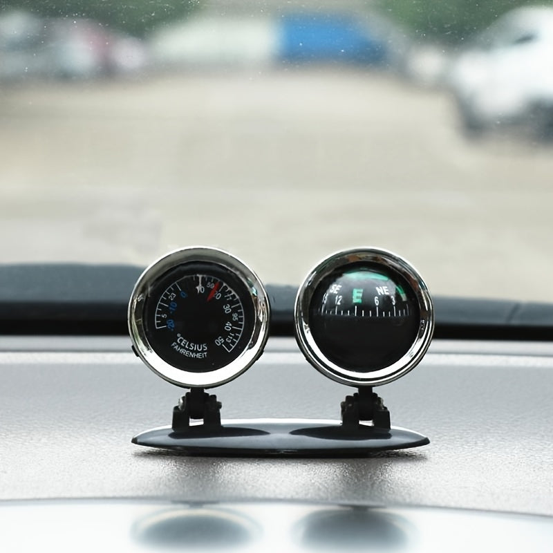 2-in-1 Car Compass Ornament