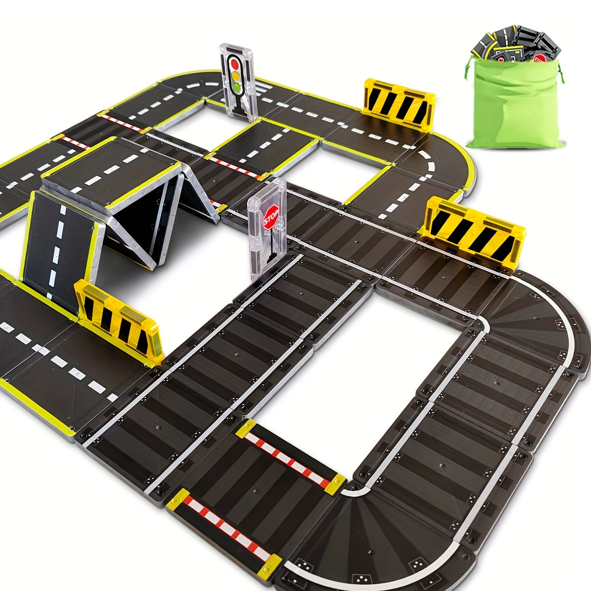 26pcs Magnetic Tiles Road & Train Track Expansion Pack Building Blocks
