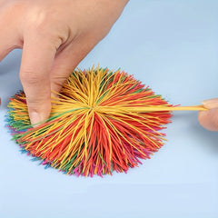 2pcs Colorful Fur Silicone Rubber Balls Funny Decompression Balls