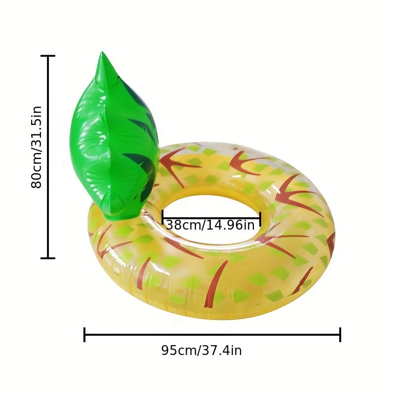 Summer Pineapple Inflatable Swimming Ring Safe Comfort Floating