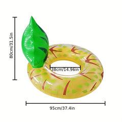 Summer Pineapple Inflatable Swimming Ring Safe Comfort Floating