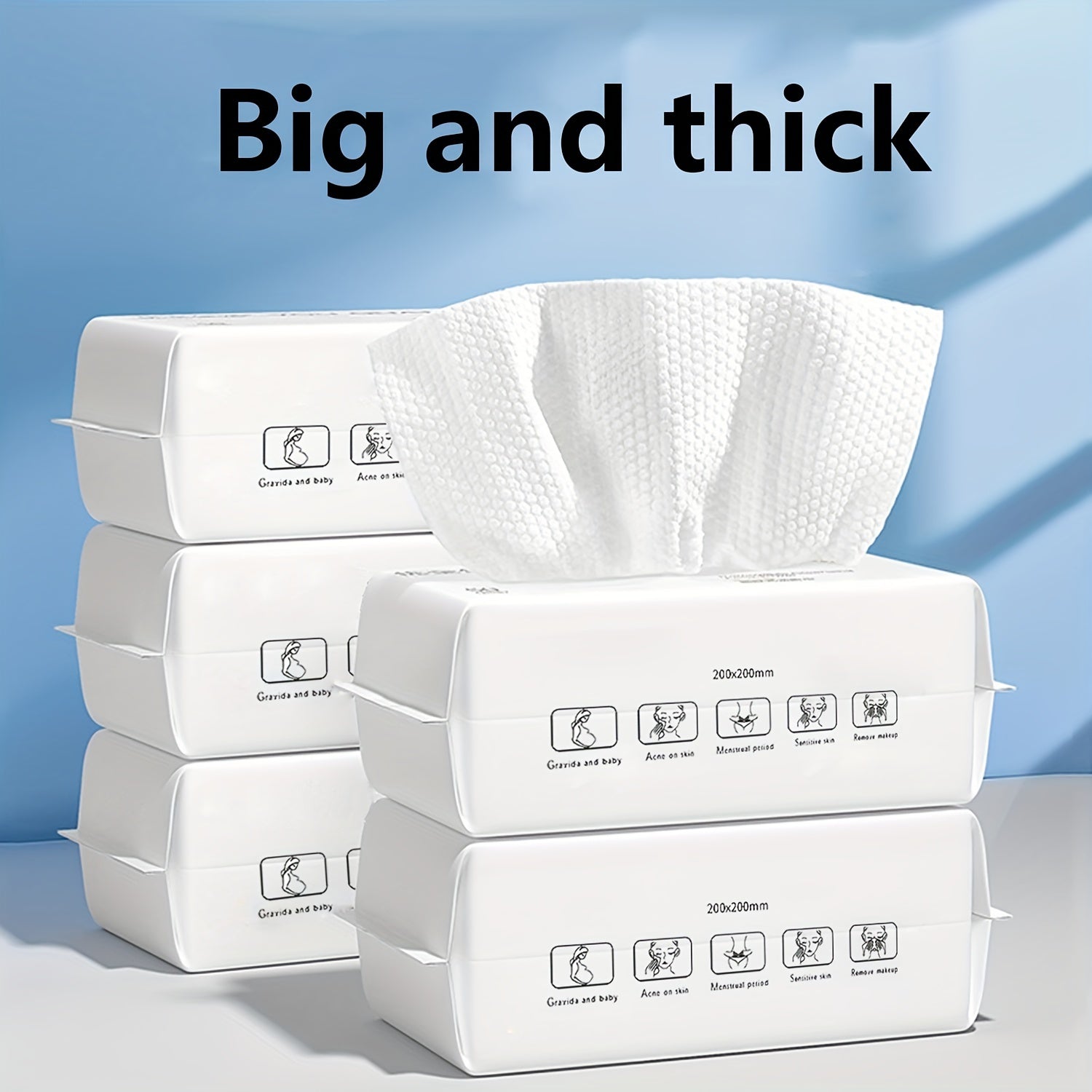 100 Pcs Disposable Face Towel For Washing Soft Dry Wipes Facial Cloths