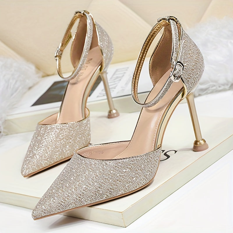 Sequins Glitter Stiletto Heel Shoes for Women