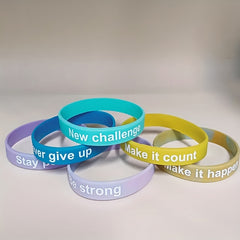6pcs Inspirational Religious Silicone Bracelets - Perfect for Christ