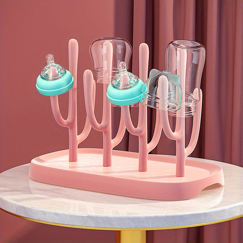 High Capacity Baby Bottle Drying Rack with Tray