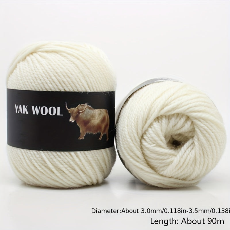 3 Strands Wool Thread Hand-knitted Medium Thick Yarn 90m