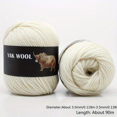 3 Strands Wool Thread Hand-knitted Medium Thick Yarn 90m