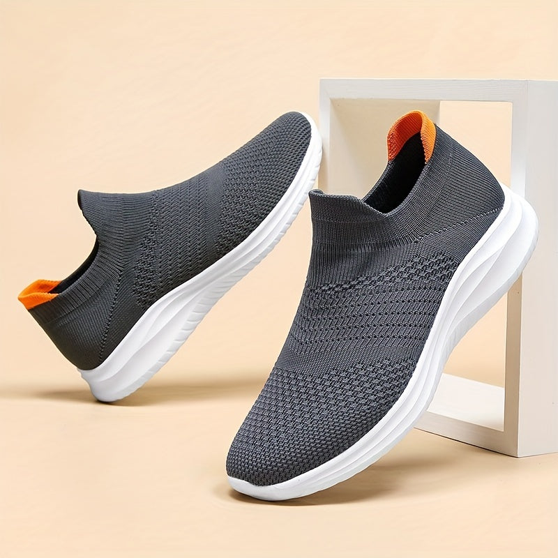 Men's Knitted Slip On Casual Shoes Breathable Lightweight Sock Shoes