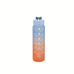 Gradient Leakproof Straw Water Bottle with Time Scale for Outdoor Sports