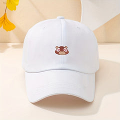 Squirrel Embroidery Distressed Baseball Cap