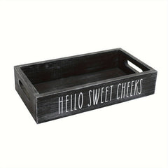 Toilet Wood Decorative Box Tissue Storage Antique Wooden Bathroom Holder