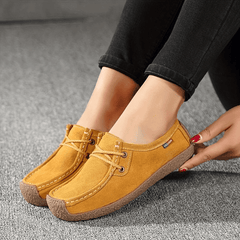 Women's Solid Loafers Lightweight Closed Toe Slip On Shoes