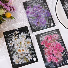 40pcs Vintage Flowers Waterproof Plant Stickers for Planners Journals Scrapbooks