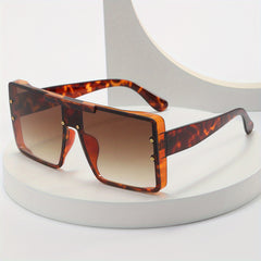 Oversized Square Frame Sunglasses Gradient Lens UV400