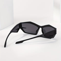 Vintage Polygon Square Sunglasses with Zipper Case