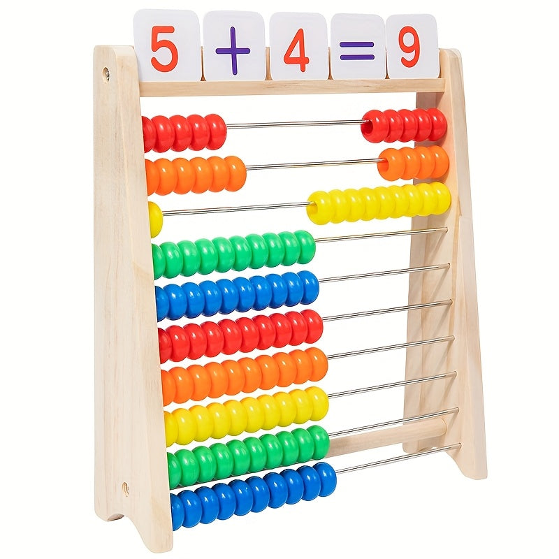 Wooden Math Toy Calculation Rack for Addition & Subtraction