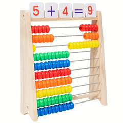 Wooden Math Toy Calculation Rack for Addition & Subtraction