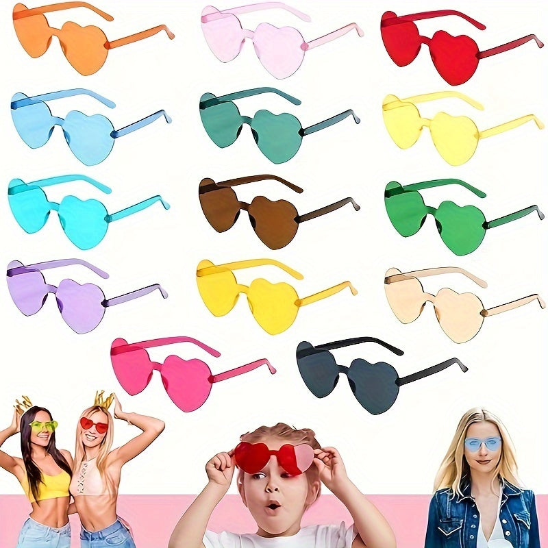 5pcs Transparent Candy Colored Funky Glasses
