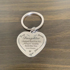 Metal Heart Keyring - Perfect Gift for Daughter