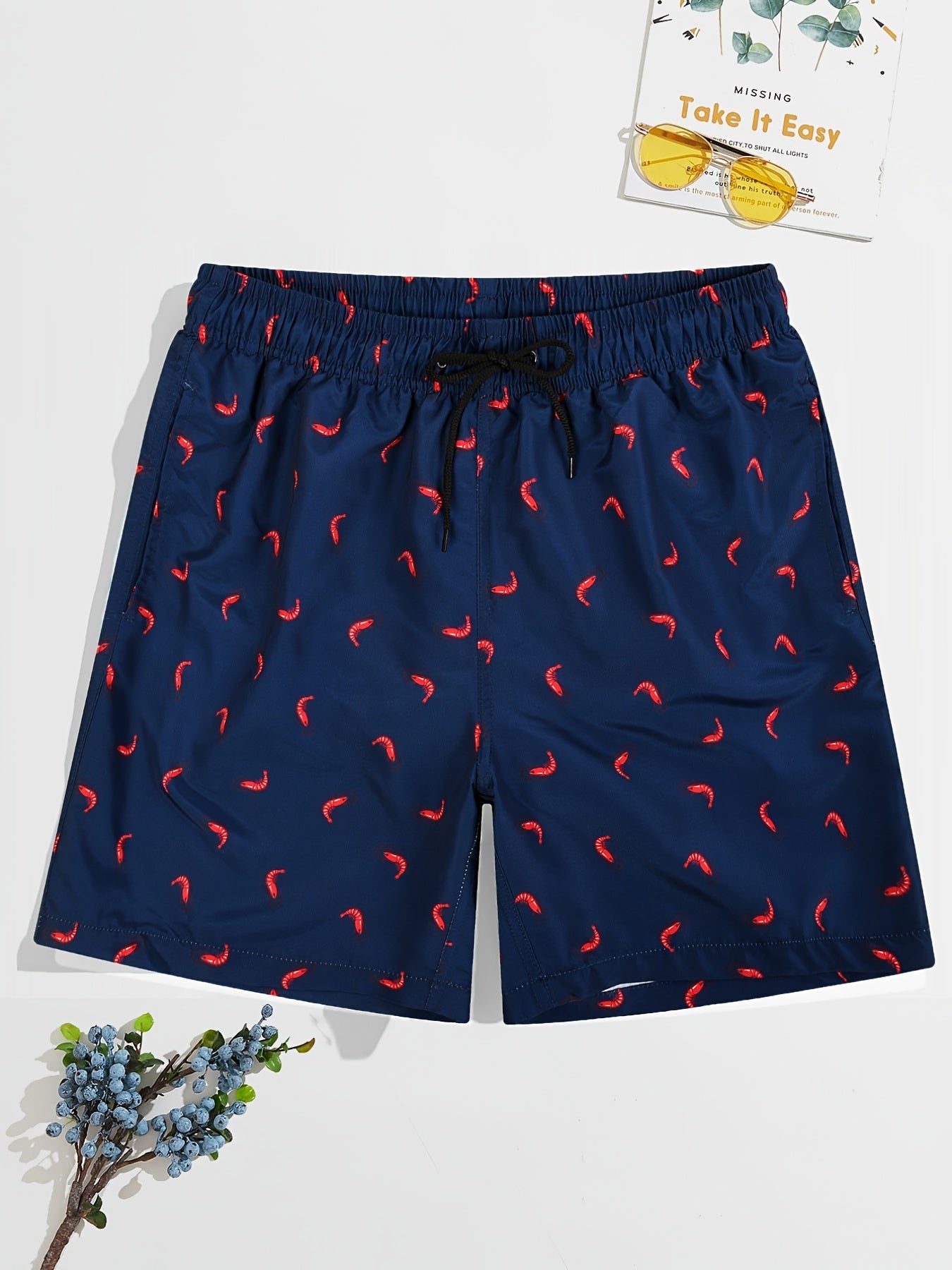 Men's Small Shrimp Double Layer Beach Pants