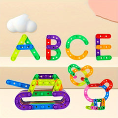 50pcs Desktop Building Multifunctional Strip Building Blocks Educational Toy
