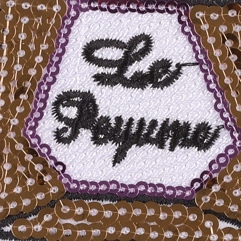 2pcs Sequins Lipstick Embroidered Iron-On Patches for Girls