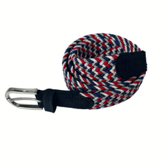 Red Mix Suede Elastic Belt For Kids & Teens