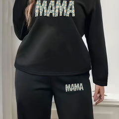 Women's Loungewear Set Letter Print Pajama 2 P