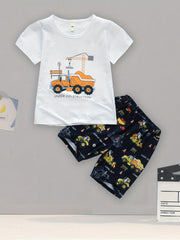Boys Truck Under Construction T-shirt & Shorts Set