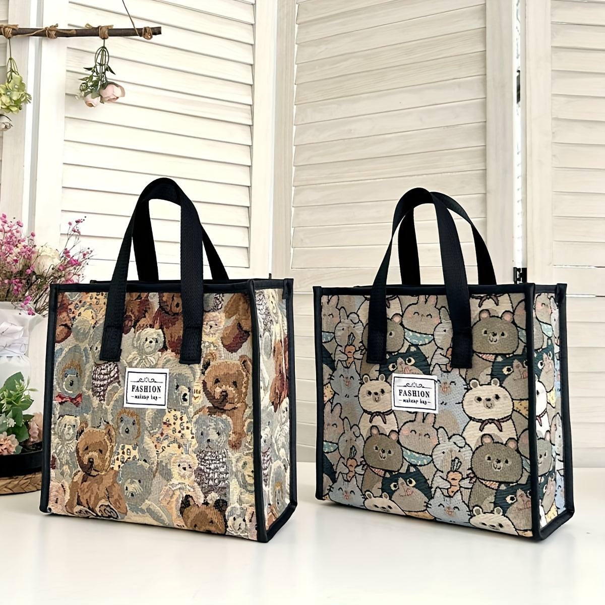 Large Capacity Toiletry Bag Travel Cosmetic Storage Bag Canvas Handbag