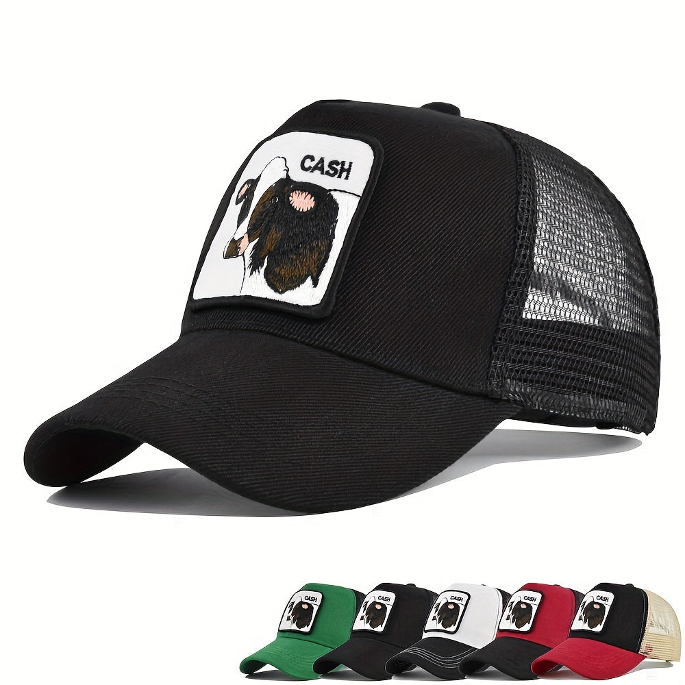 Farm Trucker Hat Unisex Animal Mesh Trucker Hat Strapback Square Patch