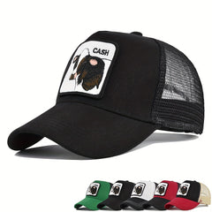 Farm Trucker Hat Unisex Animal Mesh Trucker Hat Strapback Square Patch