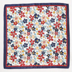 Vintage Flower Print Bandana Square Scarf Neckerchief Classic Head Wrap