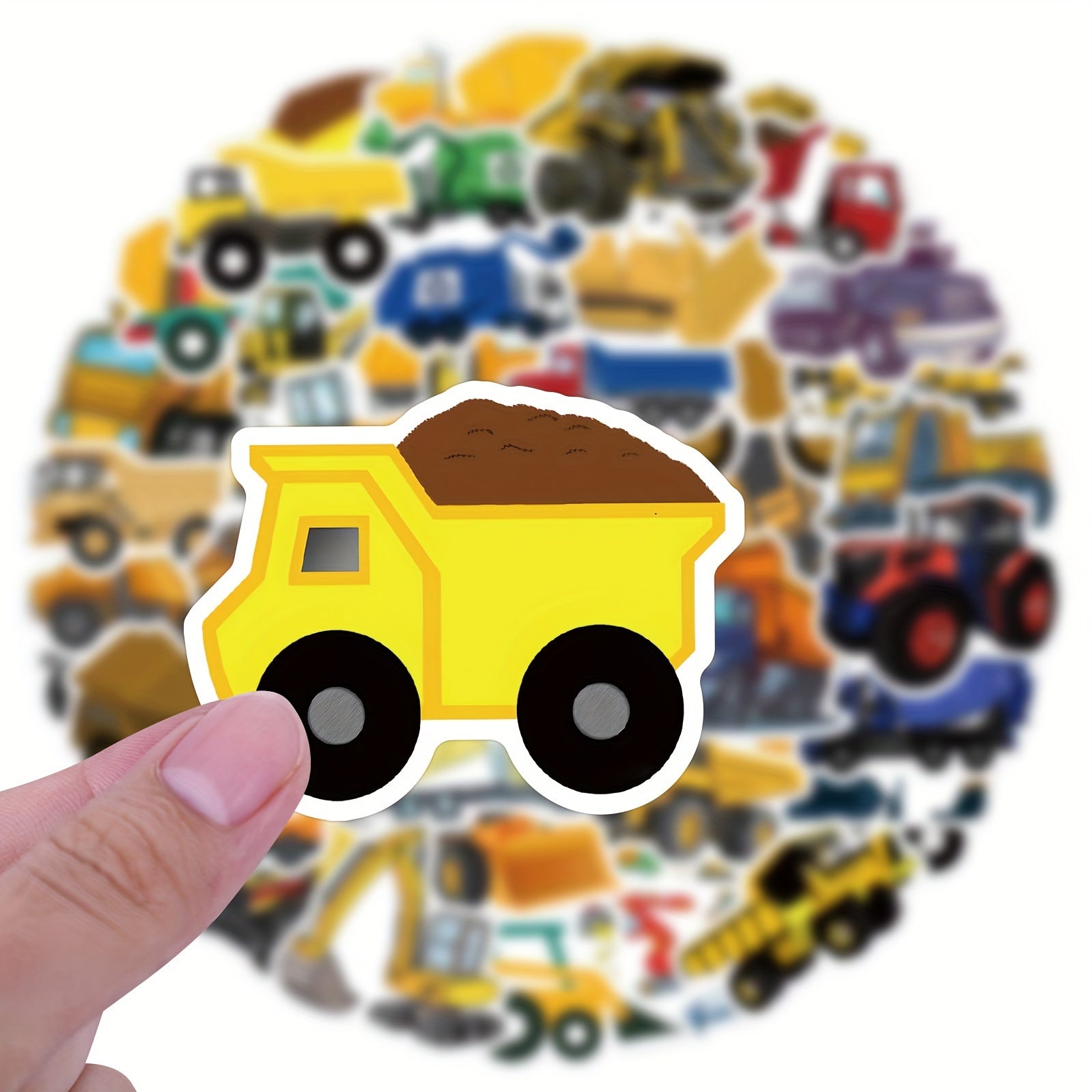 60pcs Construction Vehicles Stickers Waterproof Engineering Vehicles Stickers