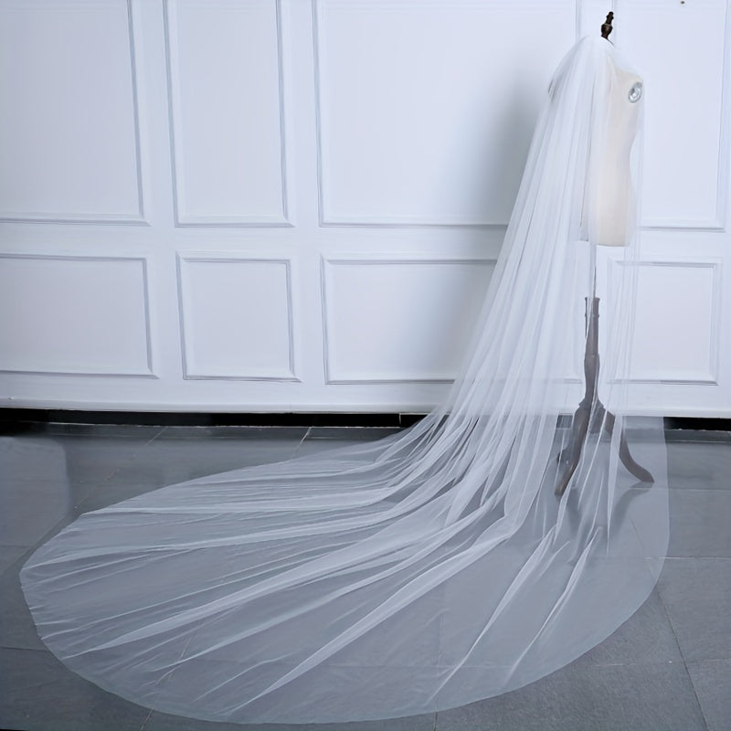 Bridal Wedding Veil Long Slip Veil Headdress Wedding Accessories