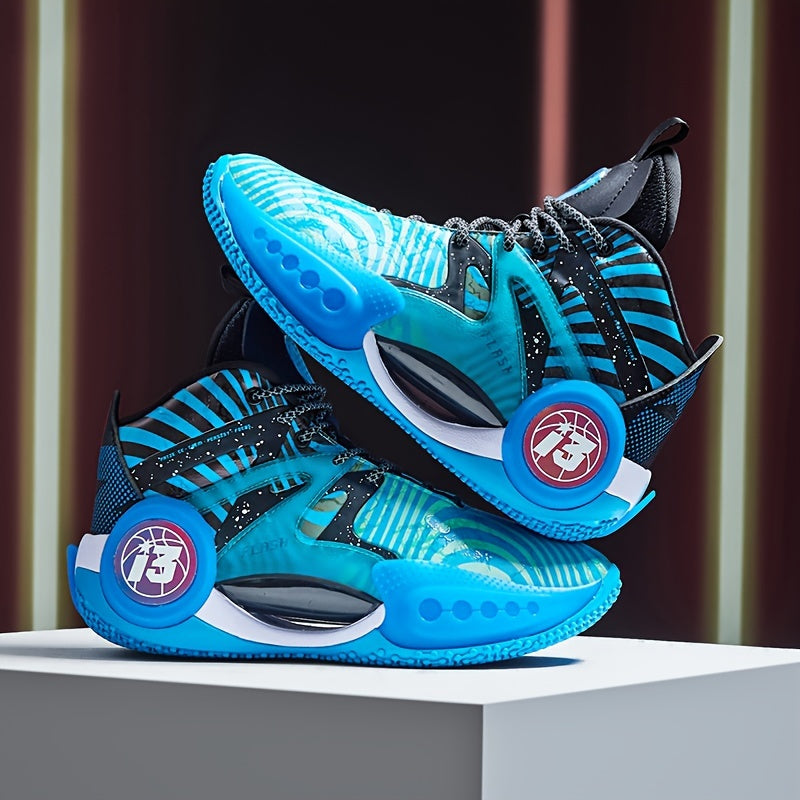 Stylish Luminous Basketball Shoes For Boys Anti Slip High Top Shoes