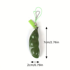 Men's Squeeze Toy Keychain: Squeeze Bean & Peanut for Women, Funny Keyring