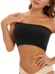3pcs Strapless Bandeau Bras Soft & Stretchy Women's Lingerie