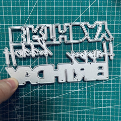 Scrapbooking Cut Die Decorative Stencil Templates Happy Birthday W
