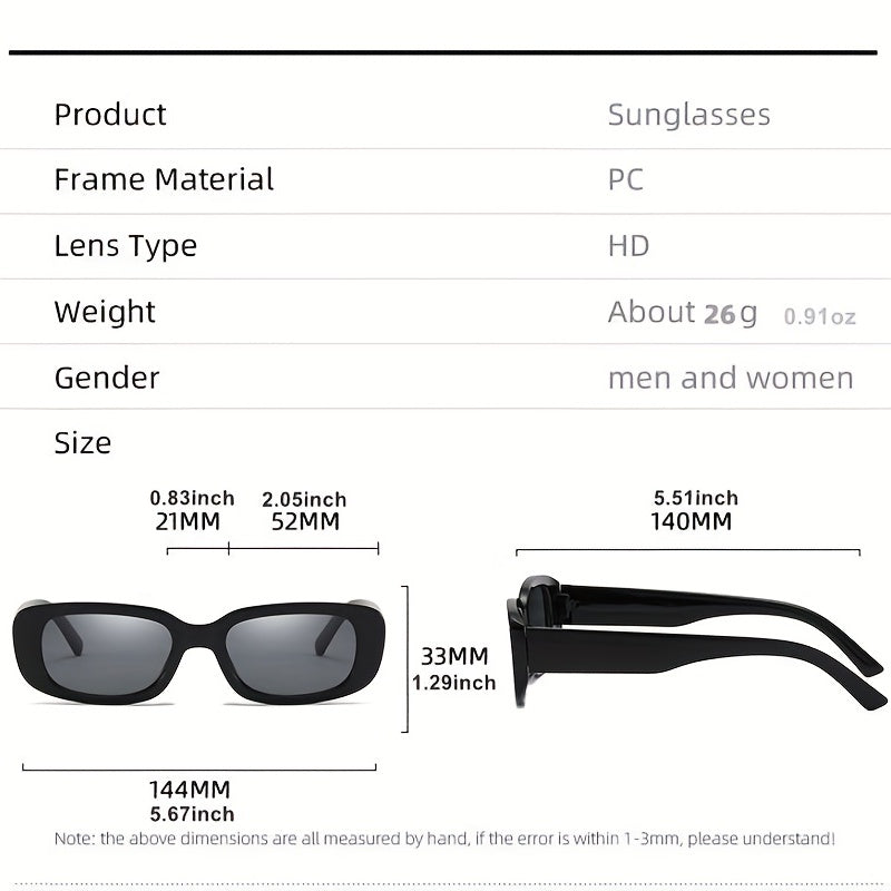 Rectangular Frame Sunglasses Small Frame UV400