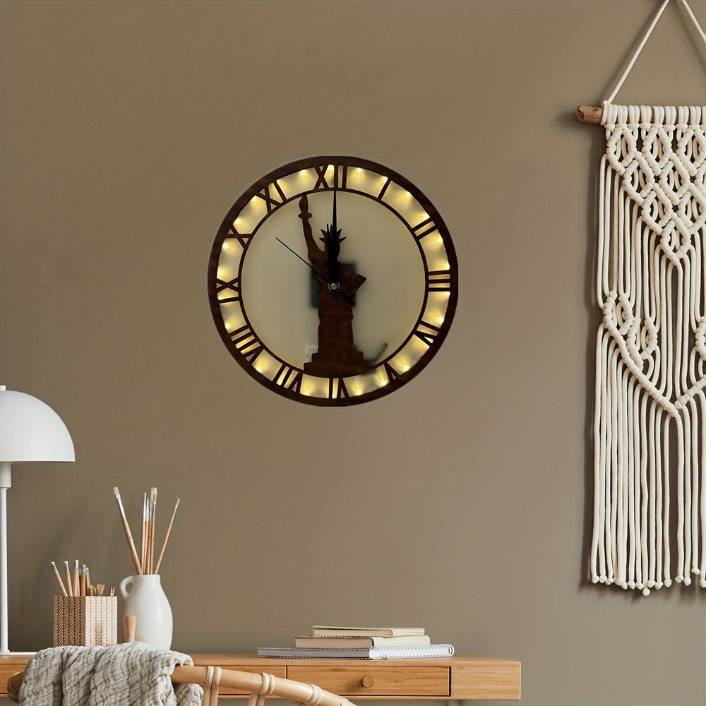 LED Lights Wooden Home Wall Hanging Decoration