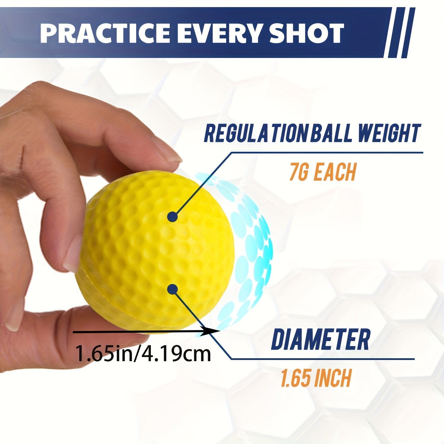 18pc Golf Practice Balls for Indoor/Outdoor Training Improve Your Game
